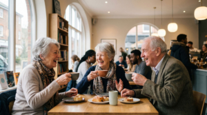 Freunde finden: Senioren treffen sich im Cafe
